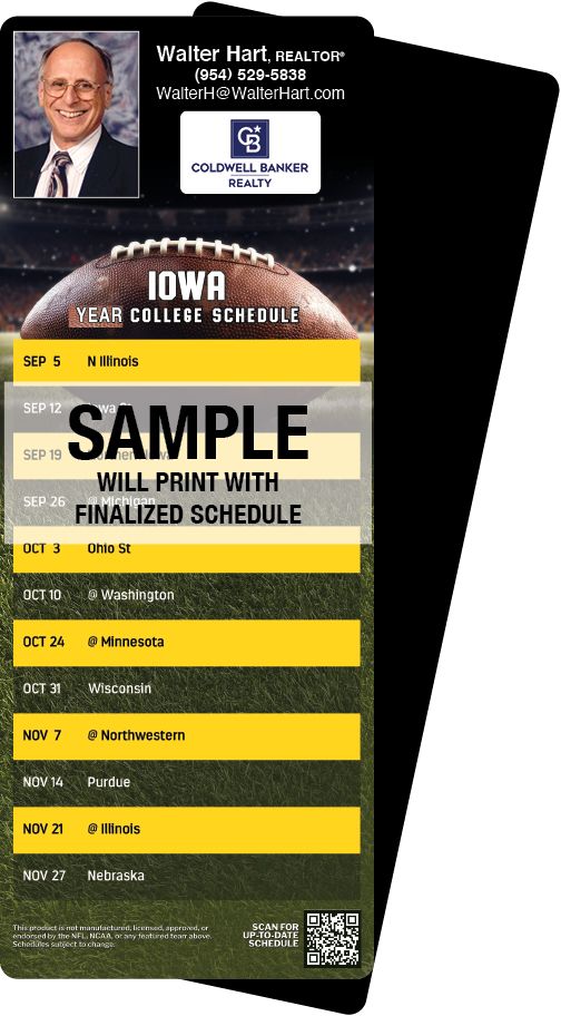 Football Schedules | ReaMark Real Estate Magnets